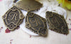 Accessories - Letter R Connector Antique Bronze Rhombus Charms 23x33mm Set Of 10 Pcs A1990
