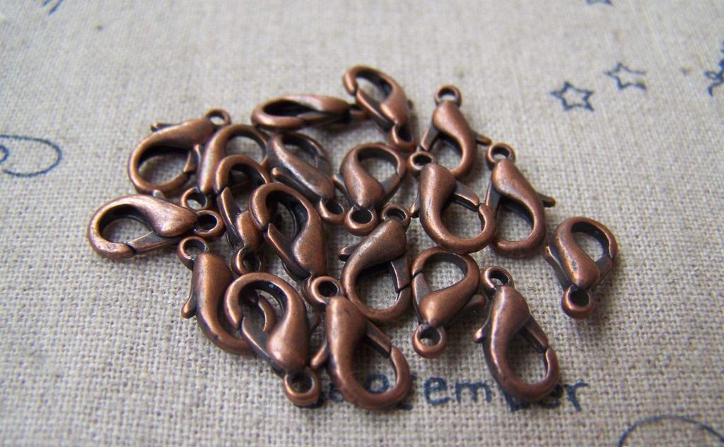 Accessories - Lobster Clasp Antique Copper Finish 5x12mm Set Of 50 Pcs A2981