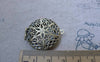 Accessories - Locket Antiqued Brass Photo Locket Filigree Round Pendants 27mm Set Of 5 Pcs A7600
