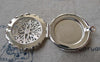 Accessories - Locket, Silver Photo Locket, Filigree Round Pendants 27mm Set Of 5 Pcs A7147