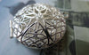 Accessories - Locket, Silver Photo Locket, Filigree Round Pendants 27mm Set Of 5 Pcs A7147