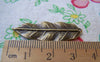 Accessories - Long Leaf Charms Antique Bronze Pendants 12x36mm Set Of 10 Pcs A324