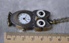 Accessories - Long Owl Pocket Watch Necklace CHAIN INCLUDED 25x40mm Set Of 1 PC A7884