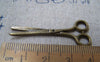 Accessories - Long Scissors Antique Bronze Barber Shop Scissors Charms 16x42mm Set Of 10 Pcs A2953