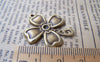 Accessories - Lucky Flower Charms Antique Bronze Four-Leaf Clover Pendants 25mm Set Of 10 A443