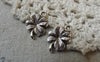 Accessories - Lucky Flower Charms Antique Silver Four-Leaf Clover 10x19mm Set Of 30 Pcs A6483