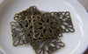 Accessories - Metal Embellishments Filigree Bronze Stampings 25mm Set Of 50 Pcs A5085