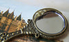 Accessories - Moon Face Glass Mirror Pendant Antique Bronze Ancient Charms 30x62mm Set Of 2 Pcs A4245