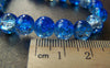 Accessories - One Strand (100 Pcs) Navy Blue Color Crackle Glass Beads 8mm A4801