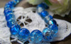 Accessories - One Strand (100 Pcs) Navy Blue Color Crackle Glass Beads 8mm A4801