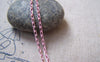 Accessories - One Strand 16 Ft (5m) Textured Brass Chain Pink Oval Cable Link Chain 2x4mm A5069