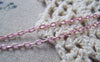 Accessories - One Strand 16 Ft (5m) Textured Brass Chain Pink Oval Cable Link Chain 2x4mm A5069