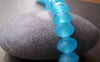 Accessories - One Strand (72 Pcs) Of Acid Blue Faceted Rondelle Crystal Glass Beads 8x10mm A3019