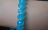Accessories - One Strand (72 Pcs) Of Acid Blue Faceted Rondelle Crystal Glass Beads 8x10mm A3019