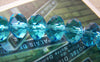Accessories - One Strand (72 Pcs) Of Aqua Faceted Rondelle Crystal Glass Beads 8x10mm A5303