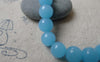 Accessories - One Strand Of Acid Blue Crystal Glass Round Beads (40pcs) 8mm  A7126