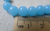 Accessories - One Strand Of Acid Blue Crystal Glass Round Beads (40pcs) 8mm  A7126