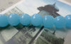 Accessories - One Strand Of Acid Blue Crystal Glass Round Beads (40pcs) 8mm  A7126