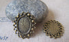Accessories - Oval Base Settings Bronze Bezel Match 10x14mm Cameo Set Of 20 Pcs A4297