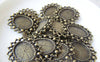 Accessories - Oval Base Settings Bronze Bezel Match 10x14mm Cameo Set Of 20 Pcs A4297