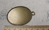 Accessories - Oval Pendant Tray Antique Bronze Coiled Cameo Base Settings Match 40x50mm Cabochon Set Of 4 Pcs A6886
