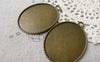 Accessories - Oval Pendant Tray Antique Bronze Coiled Cameo Base Settings Match 40x50mm Cabochon Set Of 4 Pcs A6886