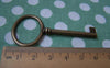 Accessories - Oval Skeleton Key Pendants Antiqued Brass Charms 30x64mm Set Of 6 Pcs A170