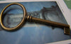 Accessories - Oval Skeleton Key Pendants Antiqued Brass Charms 30x64mm Set Of 6 Pcs A170