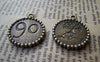 Accessories - Peace Tree Round Charms Antique Bronze Pendants 25mm Set Of 10 Pcs A2688