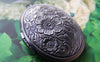 Accessories - Picture Locket Antique Silver Finish Flower Photo Pendants 23x29mm Set Of 4 A3551