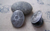 Accessories - Picture Locket Antique Silver Finish Flower Photo Pendants 23x29mm Set Of 4 A3551