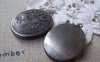 Accessories - Picture Locket Antique Silver Finish Flower Photo Pendants 23x29mm Set Of 4 A3551
