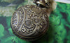 Accessories - Pocket Watch Flower Watch Round Necklace CHAIN INCLUDED 31x38mm Set Of 1 Pc A6883