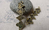 Accessories - Poker Suit Connector Bracelet Pendants Antique Bronze Curved Charms 14.5x47mm Set Of 10 Pcs A6757