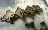 Accessories - Poker Suit Connector Bracelet Pendants Antique Bronze Curved Charms 14.5x47mm Set Of 10 Pcs A6757