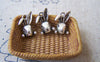 Accessories - Rabbit Head Charms Antique Silver Bunny 9x14mm Set Of 30 A4439