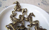 Accessories - Racing Horse Pendants Antique Bronze Running Pony Charms 27x32mm Set Of 10 A662