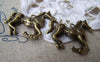 Accessories - Racing Horse Pendants Antique Bronze Running Pony Charms 27x32mm Set Of 10 A662