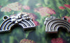 Accessories - Rainbow Cloud Charms Antique Silver Celestial Pendants 12x20mm Set Of 10 A1078