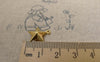 Accessories - Raw Brass 3D Star Charms Pendants Double Sided 12mm Set Of 50 Pcs A6232