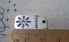 Accessories - Rectangle Pendants Antique Silver Flower Charms 12x23mm Set Of 10 Pcs A2923