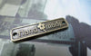 Accessories - Rectangular Flower Handmade Bar Flat Charms Antique Bronze 6x25mm Set Of 30 Pcs A7828