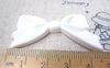 Accessories - Resin White Bowtie Knot Cameo Cabochon 22x47mm Set Of 10 Pcs A2903