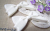 Accessories - Resin White Bowtie Knot Cameo Cabochon 22x47mm Set Of 10 Pcs A2903