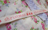 Accessories - Ribbon Merry Christmas Snowflake Print Cotton Label Set Of 5.46 Yards (5 Meters) A2572