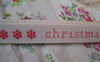 Accessories - Ribbon Merry Christmas Snowflake Print Cotton Label Set Of 5.46 Yards (5 Meters) A2572