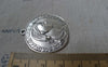 Accessories - Roman Warrior Pendants Antique Silver Coin Charms 32x35mm Set Of 10 Pcs A7841