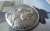 Accessories - Roman Warrior Pendants Antique Silver Coin Charms 32x35mm Set Of 10 Pcs A7841