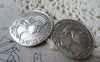 Accessories - Roman Warrior Pendants Antique Silver Coin Charms 32x35mm Set Of 10 Pcs A7841
