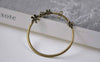 Accessories - Round Chandelier Earring Connector Pendants Antique Bronze Flower Hoops 45mm A7899